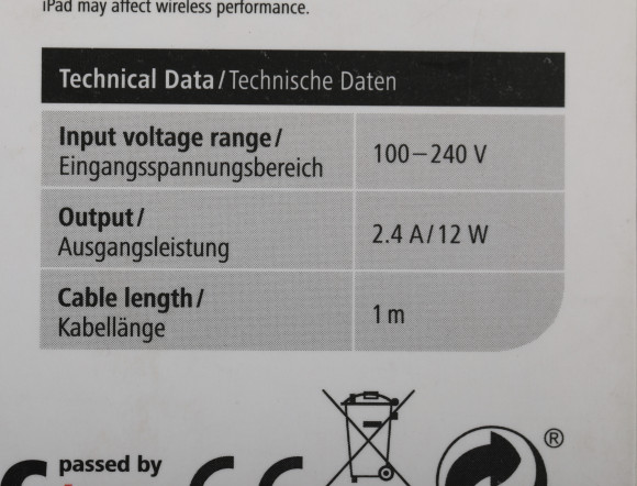 Сетевое зар./устр. Hama H-178342 12W 2.4A для Apple белый (00178342)
