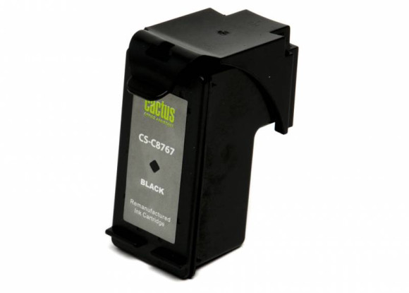 Картридж струйный Cactus CS-C8767 №130 черный (29мл) для HP DJ 5740/5743/5745/5748/5793/5940/5943/6540/6540d/6540dt/6543/6543d/6620/6623/6840/6843/6940/6940dt/6943/6980series/6980dt/6983/6985/9800series/9860/DJ 6310/6310xi/6313/6315/6318 с чипом