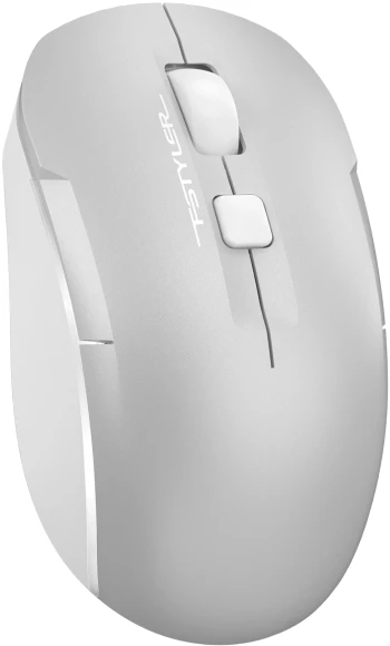 Мышь A4Tech Fstyler FB26CS Air2 серебристый/белый оптическая 2000dpi silent беспров. BT/Radio USB для ноутбука 4but (FB26CS AIR2 ICY WHITE)