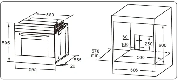 Духовой шкаф Электрический Evelux EO 620 B черный