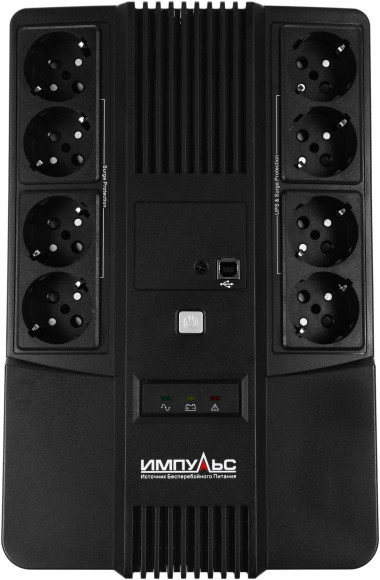 Источник бесперебойного питания Импульс Мастер 600 360Вт 600ВА черный Источник бесперебойного питания Импульс Мастер 600 360Вт 600ВА черный