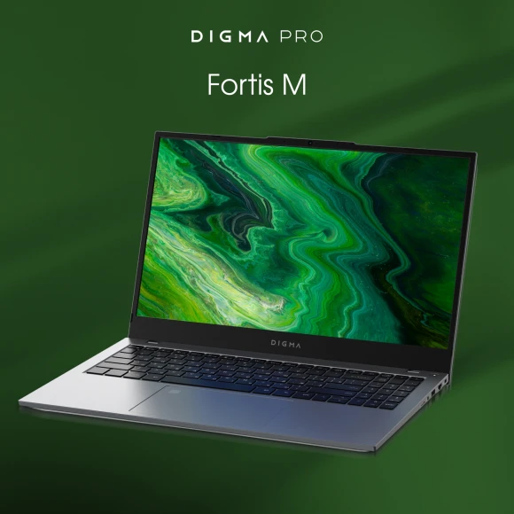 Ноутбук Digma Pro Fortis M Ryzen 5 7430U 16Gb SSD512Gb AMD Radeon Graphics 15.6" IPS FHD (1920x1080) Windows 11 Pro grey WiFi BT Cam 4250mAh (DN15R5-ADXW07)