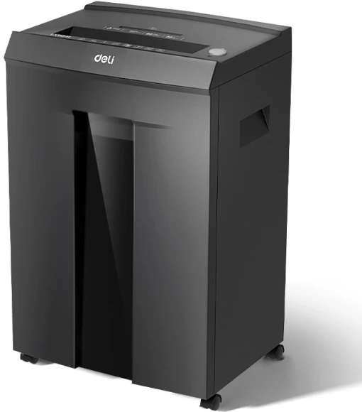 Шредер Deli Laro-H ET097 черный (секр.P-6) фрагменты 7лист. 30лтр. скобы пл.карты CD