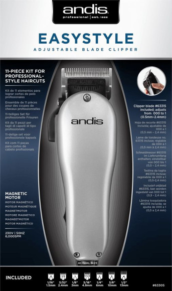 Машинка для стрижки Andis MC-2 EASY STYLE серебристый (насадок в компл:6шт) Машинка для стрижки Andis MC-2 EASY STYLE серебристый (насадок в компл:6шт)