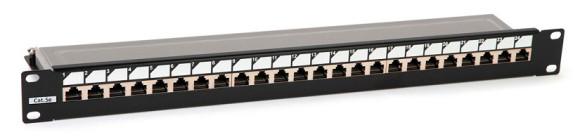 Патч-панель Hyperline PP3-19-24-8P8C-C5E-SH-110D 19" 1U 24xRJ45 кат.5e FTP