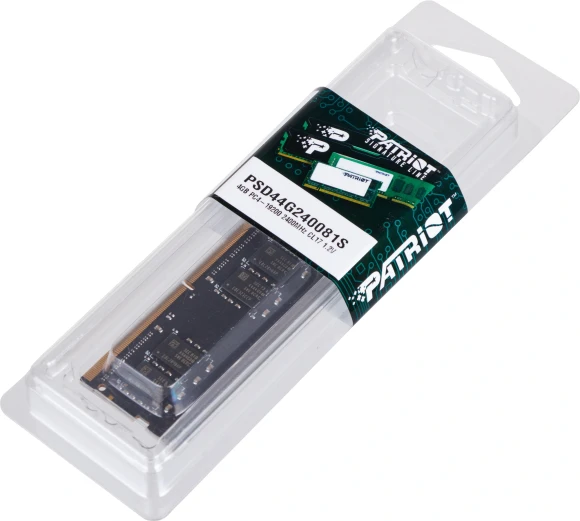 Память DDR4 4Gb 2400MHz Patriot PSD44G240081S Signature RTL PC4-19200 CL17 SO-DIMM 260-pin 1.2В single rank Ret Память DDR4 4Gb 2400MHz Patriot PSD44G240081S Signature RTL PC4-19200 CL17 SO-DIMM 260-pin 1.2В single rank Ret