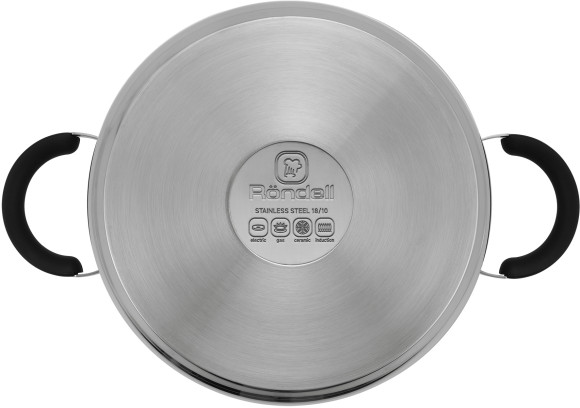 Кастрюля Rondell Brando RDS-1804 3.1л. d=20см (с крышкой) стальной Кастрюля Rondell Brando RDS-1804 3.1л. d=20см (с крышкой) стальной