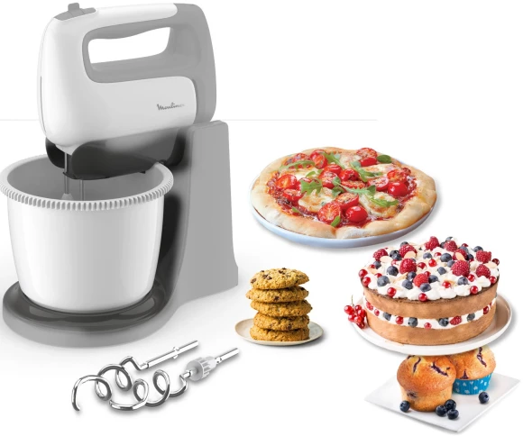 Миксер стационарный Moulinex HM464110 500Вт белый/черный Миксер стационарный Moulinex HM464110 500Вт белый/черный