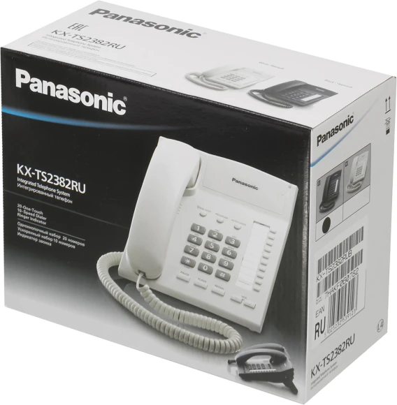 Телефон проводной Panasonic KX-TS2382RUB черный