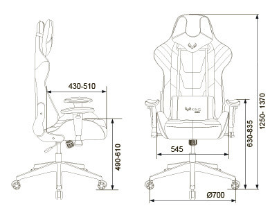 Кресло игровое Zombie VIKING 4 AERO черный/красный ткань/эко.кожа с подголов. крестов. пластик
