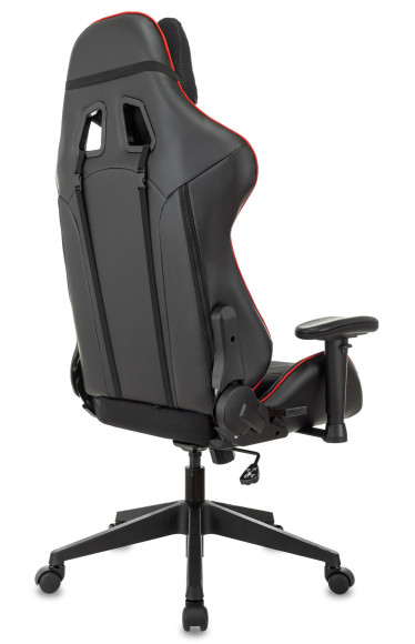 Кресло игровое Zombie VIKING 4 AERO черный/красный ткань/эко.кожа с подголов. крестов. пластик