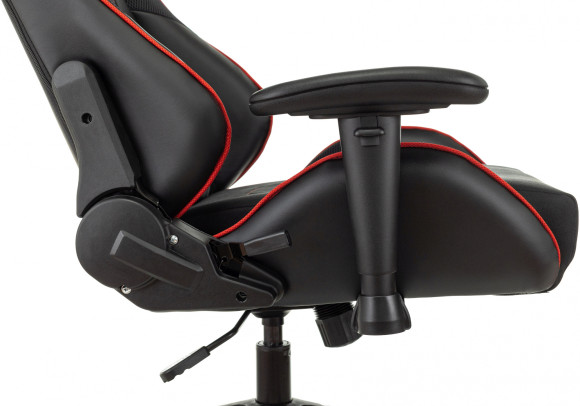 Кресло игровое Zombie VIKING 4 AERO черный/красный ткань/эко.кожа с подголов. крестов. пластик