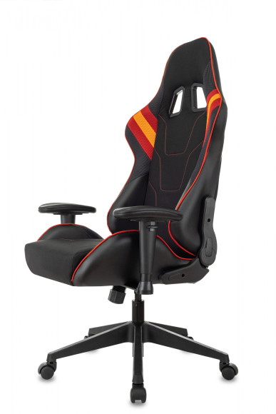 Кресло игровое Zombie VIKING 4 AERO черный/красный ткань/эко.кожа с подголов. крестов. пластик