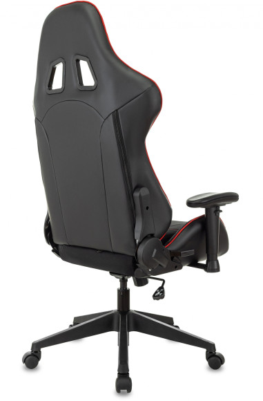 Кресло игровое Zombie VIKING 4 AERO черный/красный ткань/эко.кожа с подголов. крестов. пластик