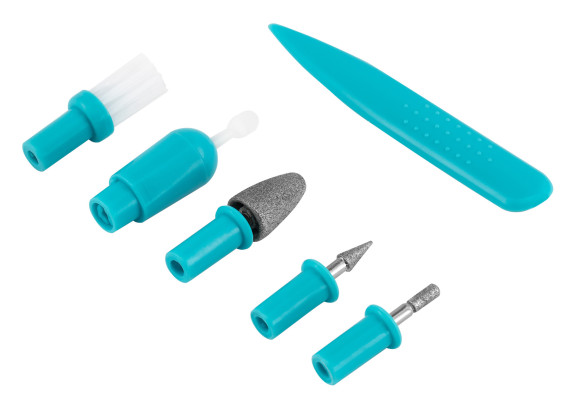 Маникюрно-педикюрный набор Starwind SMS 4050 насадок в компл.:10шт белый/синий