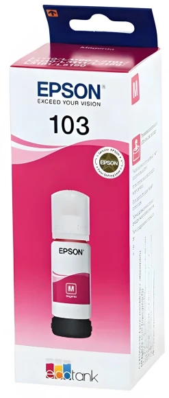 Чернила Epson 103 C13T00S34A пурпурный65мл для Epson L3100/3110/3150 Чернила Epson 103 C13T00S34A пурпурный65мл для Epson L3100/3110/3150
