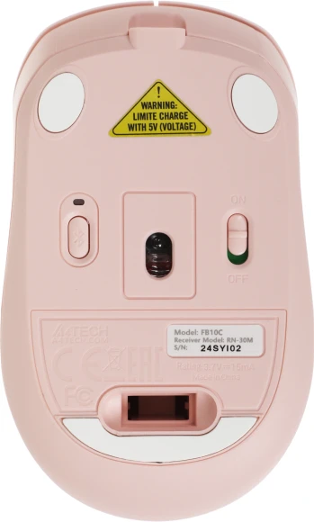 Мышь A4Tech Fstyler FB10C розовый оптическая 2000dpi беспров. BT/Radio USB 4but (FB10C BABY PINK) Мышь A4Tech Fstyler FB10C розовый оптическая 2000dpi беспров. BT/Radio USB 4but (FB10C BABY PINK)