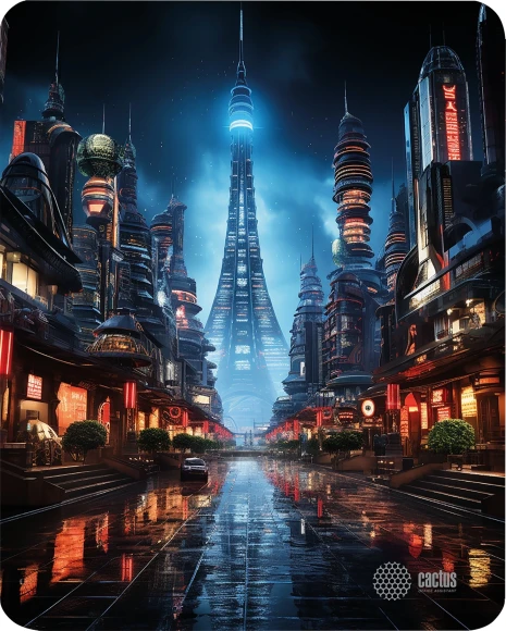 Коврик для мыши Cactus City рисунок 300x250x3мм (CS-MP-D05M)