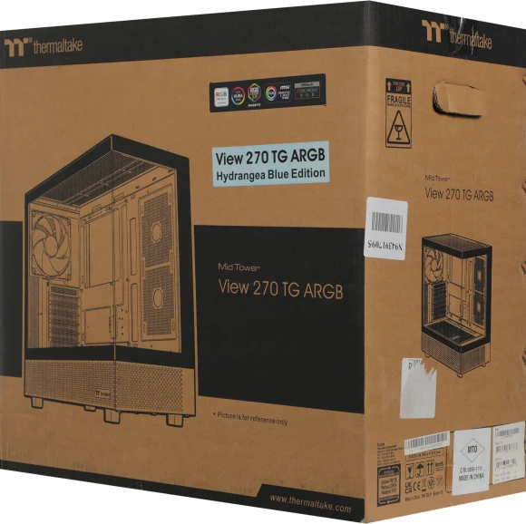 Корпус Thermaltake View 270 TG ARGB Hydrangea голубой без БП ATX 9x120mm 2x140mm 1x200mm 2xUSB3.0 audio bott PSU Корпус Thermaltake View 270 TG ARGB Hydrangea голубой без БП ATX 9x120mm 2x140mm 1x200mm 2xUSB3.0 audio bott PSU