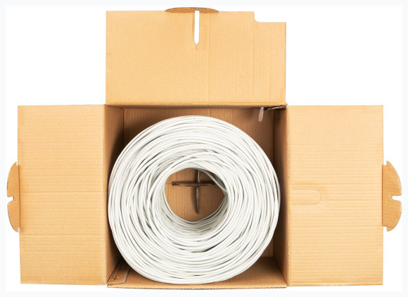 Кабель сетевой Buro BU-CCA-048 UTP 4 пары cat.5E solid 0.48мм CCA 305м серый