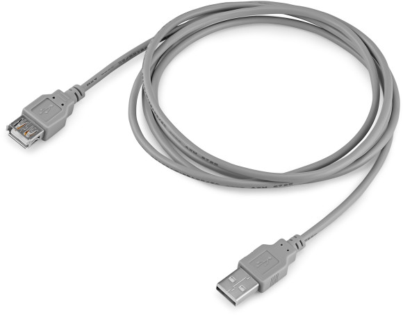 Кабель Buro USB A(m) USB A(f) 1.8м (BHP RET USB_AF18) серый (блистер)