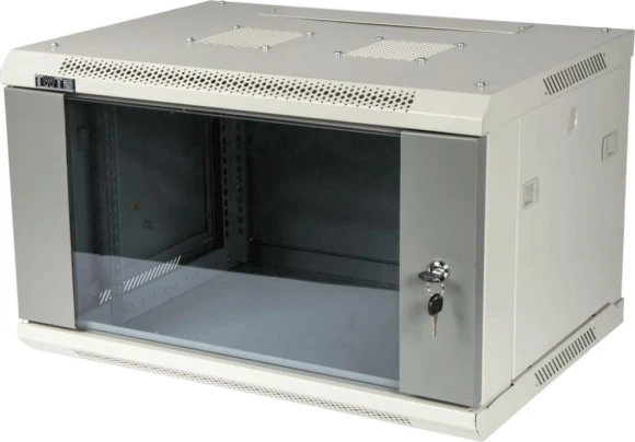 Шкаф коммутационный Lanmaster PRO (TWT-CBWPG-4U-6X4-GY) настенный 4U 600x450мм пер.дв.стекл 60кг серый 350мм 18.9кг 279мм IP20 металл