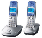 Р/Телефон Dect Panasonic KX-TG2512RUS серебристый (труб. в компл.:2шт) АОН Р/Телефон Dect Panasonic KX-TG2512RUS серебристый (труб. в компл.:2шт) АОН