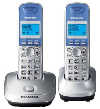 Р/Телефон Dect Panasonic KX-TG2512RUS серебристый (труб. в компл.:2шт) АОН