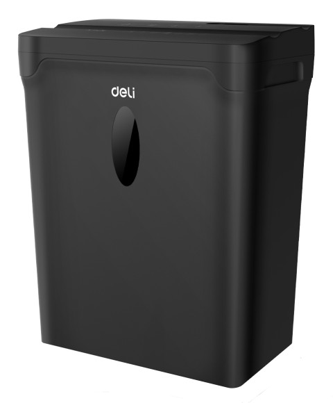 Шредер Deli ET014 черный с автоподачей (секр.P-4) фрагменты 5лист. 10лтр. пл.карты Шредер Deli ET014 черный с автоподачей (секр.P-4) фрагменты 5лист. 10лтр. пл.карты
