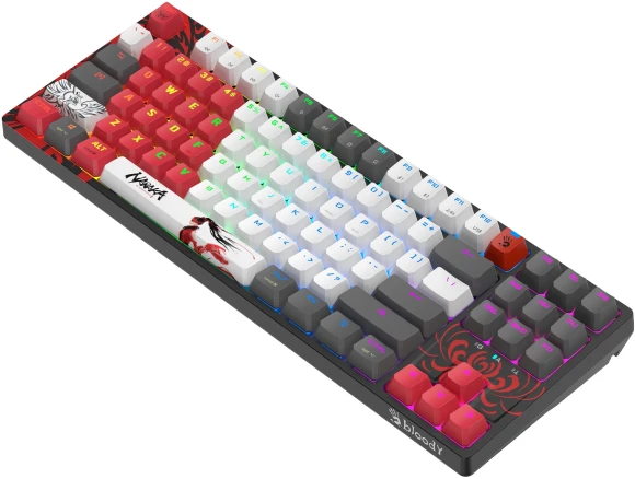 Клавиатура A4Tech Bloody WS87 Naraka механическая черный/красный USB беспроводная BT/Radio Multimedia for gamer LED (WS87)