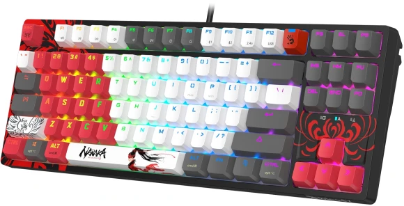 Клавиатура A4Tech Bloody WS87 Naraka механическая черный/красный USB беспроводная BT/Radio Multimedia for gamer LED (WS87)