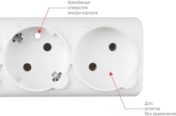 Сетевой фильтр Powercube SPG(5+1)-16B-3M-WHITE 3м (6 розеток) белый (коробка)