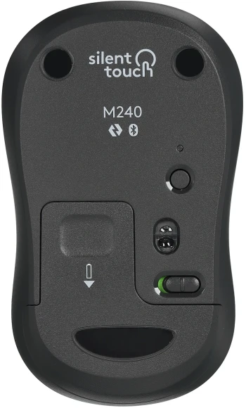 Мышь Logitech M240 Silent графитовый оптическая 4000dpi silent беспров. BT для ноутбука 2but (910-007119)