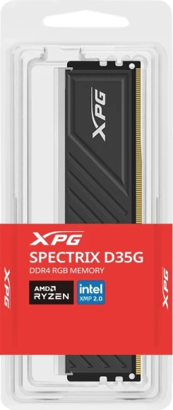 Память DDR4 8GB 3200MHz A-Data AX4U32008G16A-SBKD35G XPG Spectrix D35G RGB RTL Gaming PC4-25600 CL16 DIMM UDIMM 288-pin 1.35В dual rank с радиатором Ret
