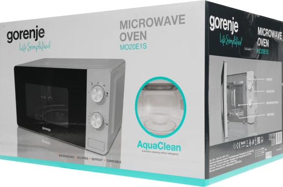Микроволновая Печь Gorenje MO20E1S 20л. 800Вт серебристый