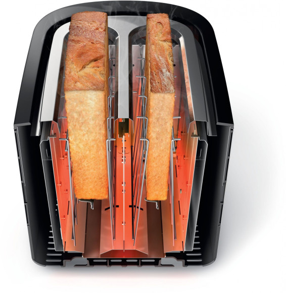 Тостер Philips HD2637/90 830Вт черный/серебристый Тостер Philips HD2637/90 830Вт черный/серебристый