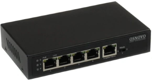 Коммутатор Osnovo SW-8050/D 5x1Гбит/с 4PoE+ 85W неуправляемый