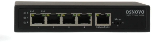 Коммутатор Osnovo SW-8050/D 5x1Гбит/с 4PoE+ 85W неуправляемый
