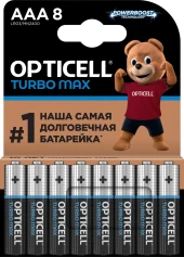 Батарея Opticell Turbo MAX LR6 AA (8шт) блистер Батарея Opticell Turbo MAX LR6 AA (8шт) блистер