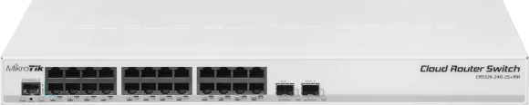 Коммутатор MikroTik CRS326-24G-2S+RM (L3) 24x1Гбит/с 2SFP+ управляемый