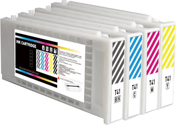 Картридж струйный Cactus CS-EPT41F5 T41F5 черный пигментный (350мл) для Epson SureColor SC-T5400M/SC-T3405/SC-T5405 с чипом