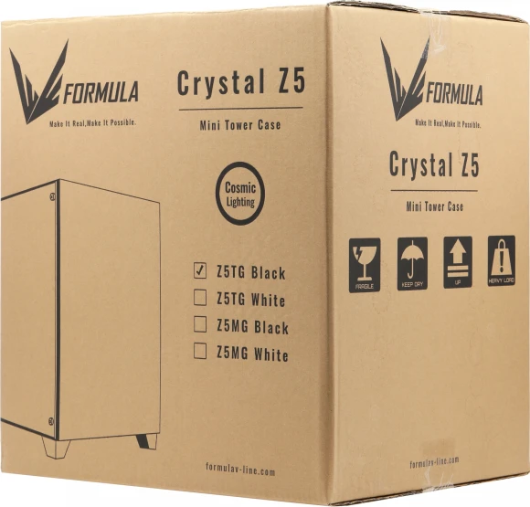 Корпус Formula Crystal Z5 TG черный без БП mATX 6x120mm 1xUSB2.0 1xUSB3.0 audio bott PSU Корпус Formula Crystal Z5 TG черный без БП mATX 6x120mm 1xUSB2.0 1xUSB3.0 audio bott PSU
