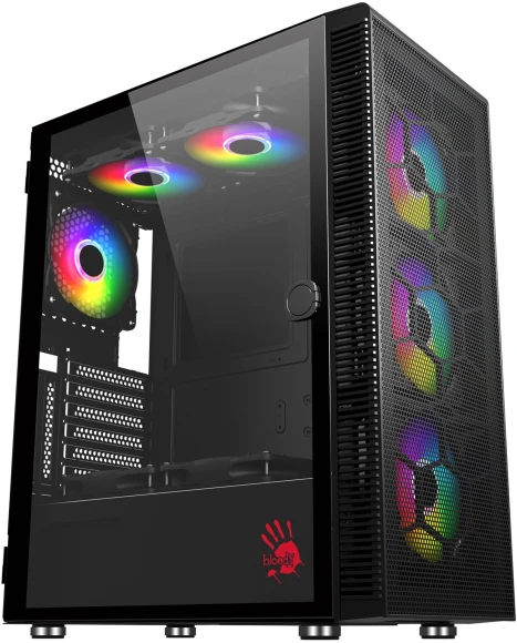Корпус Bloody BD-CC115 черный без БП ATX 8x120mm 1xUSB2.0 1xUSB3.0 audio bott PSU