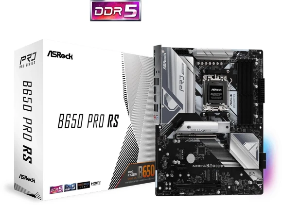 Материнская плата Asrock B650 PRO RS Socket AM5 AMD B650 4xDDR5 ATX AC`97 8ch(7.1) 2.5Gg RAID+HDMI+DP Материнская плата Asrock B650 PRO RS Socket AM5 AMD B650 4xDDR5 ATX AC`97 8ch(7.1) 2.5Gg RAID+HDMI+DP