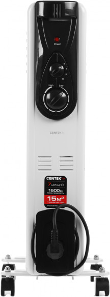Радиатор масляный Centek CT-6200 1500Вт белый