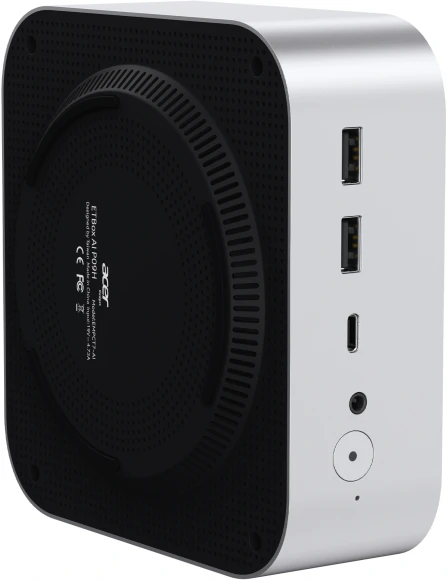 Неттоп Acer Gadget ETBox AI P09H U7 256V (2.2) 16Gb SSD1Tb ARC 140V Windows 11 Pro 2x2.5GbitEth WiFi BT 90W серебристый