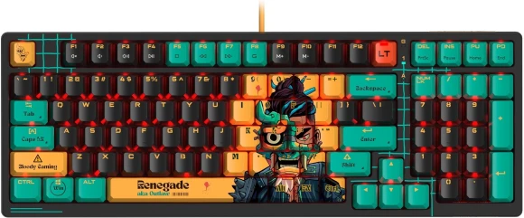 Клавиатура A4Tech Bloody AT98 Renegade механическая черный/зеленый USB for gamer LED (AT98) Клавиатура A4Tech Bloody AT98 Renegade механическая черный/зеленый USB for gamer LED (AT98)