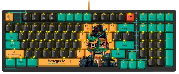 Клавиатура A4Tech Bloody AT98 Renegade механическая черный/зеленый USB for gamer LED (AT98) Клавиатура A4Tech Bloody AT98 Renegade механическая черный/зеленый USB for gamer LED (AT98)