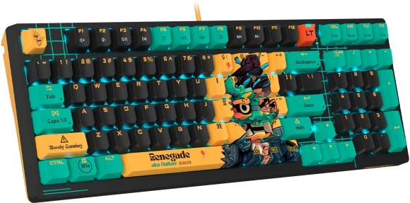 Клавиатура A4Tech Bloody AT98 Renegade механическая черный/зеленый USB for gamer LED (AT98) Клавиатура A4Tech Bloody AT98 Renegade механическая черный/зеленый USB for gamer LED (AT98)