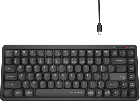 Клавиатура A4Tech Fstyler FBX53C черный USB беспроводная BT/Radio slim Multimedia (FBX53C)
